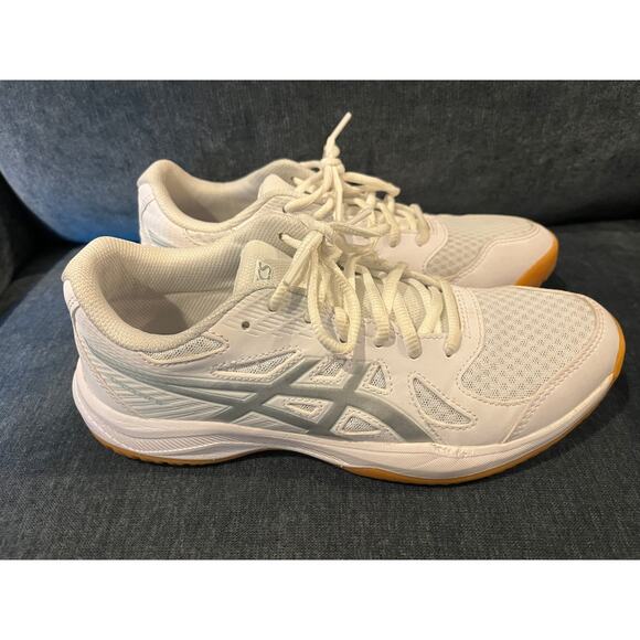 ASICS Upcourt 5 Women’s Indoor Court Shoes White/Silver US 8.5 EU 40 UK 6.5 - Picture 2 of 8